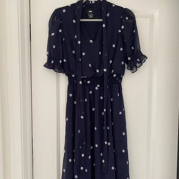 sachin and babi light blue dress Black dress for women with sheer tulle cape main image 1